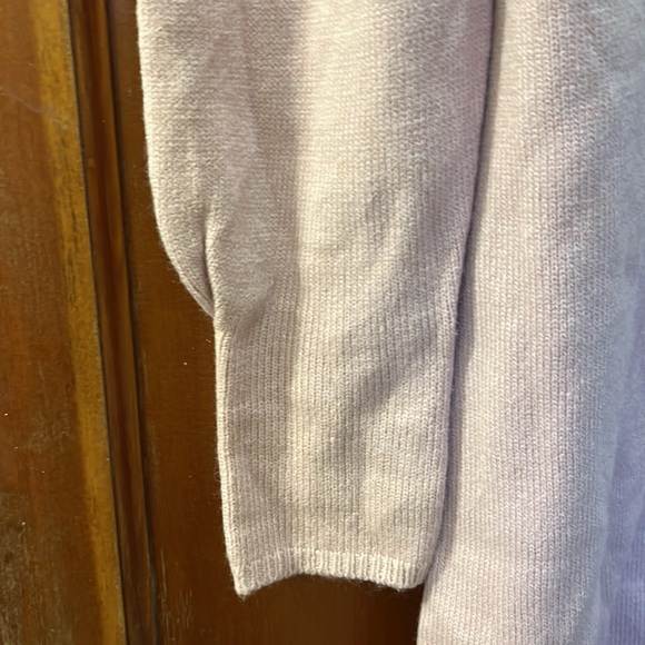 NWT WAYF blush pink sweater dress. Ruched shoulders gathered wrist long slvs. SM - Picture 3 of 4